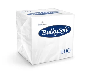 Serwetki papierowe 24x24 białe 2-warstwowe BulkySoft 100 szt.