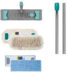 Zestaw mopa płaskiego TTS 40 cm – Speedy + MicroBlue + wkład bawełniany