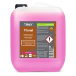 Uniwersalny płyn do ręcznego mycia posadzek Clinex Floral Blush 10L o kwiatowo-owocowym zapachu.