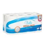 Papier toaletowy VELLA MEGAPACK  150 listków 2 warstwy celuloza biały 16 rolek