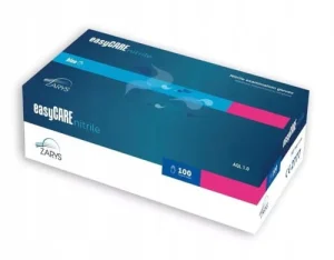 EasyCARE rękawice nitrylowe bezpudrowe niebieskie – 100 szt.
