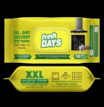 Nasączane Chusteczki Fresh Days XXL do Usuwania Tłuszczu 100 szt. Oil
