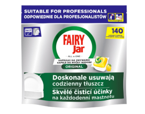 Kapsułki do zmywarki Fairy Original All In One 140 szt – skuteczne usuwanie tłuszczu