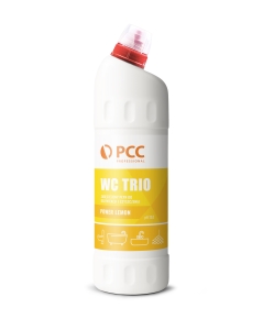 Płyn do czyszczenia i dezynfekcji toalet - chlorowy dezynfekujący PCC PROFESSIONAL WC TRIO POWER LEMON 1L