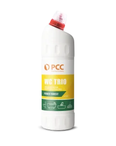 Płyn do czyszczenia i dezynfekcji toalet - chlorowy dezynfekujący PCC PROFESSIONAL WC TRIO POWER FOREST 1L  