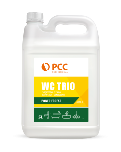 Płyn do czyszczenia i dezynfekcji toalet - chlorowy dezynfekujący PCC PROFESSIONAL WC TRIO POWER FOREST 5L