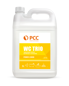 Płyn do czyszczenia i dezynfekcji toalet - chlorowy dezynfekujący PCC PROFESSIONAL WC TRIO POWER LEMON 5L
